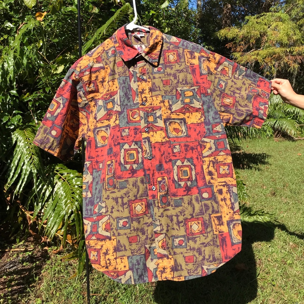 The Territory Ahead Short Sleeve button up (pearlescent buttons)